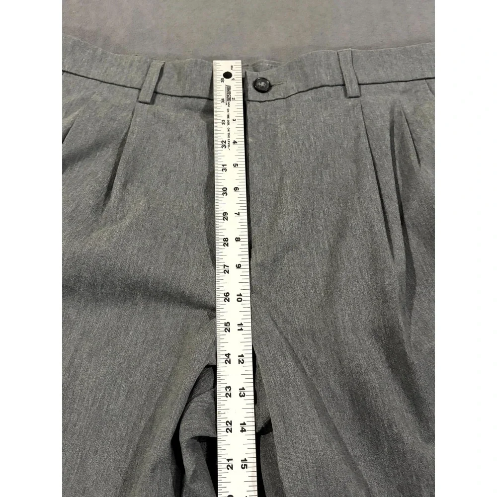 Croft‎ & Barrow Chino Pants Mens 36x30 Gray Cotton Stretch Easy Care Classic Fit